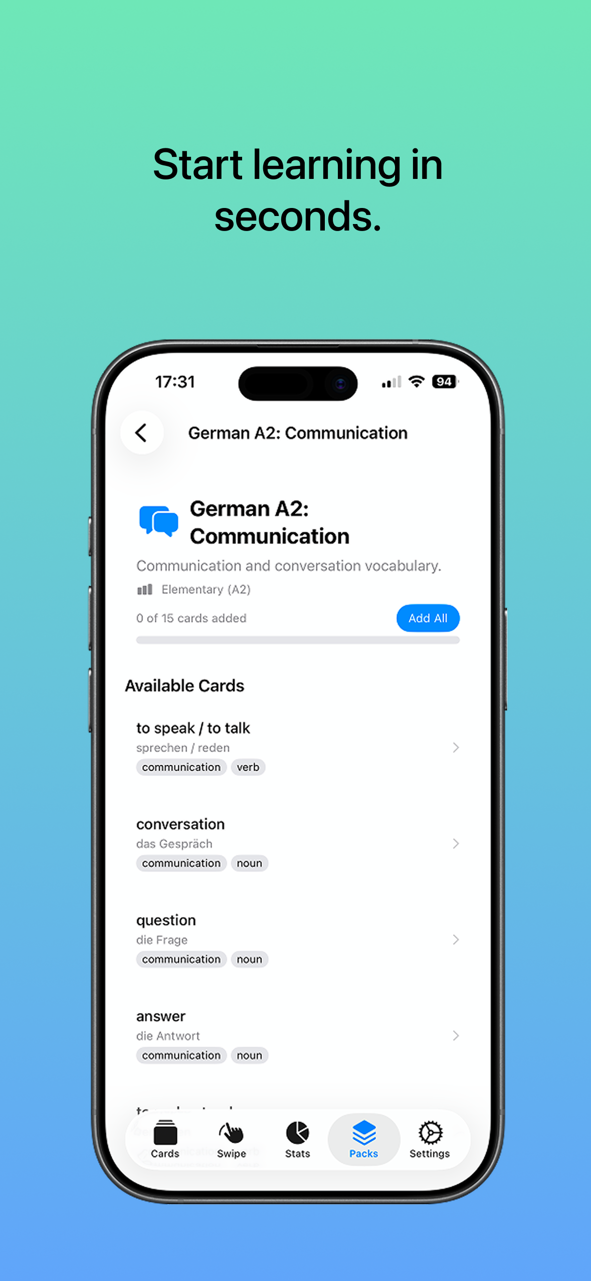 Flickard additional feature screen